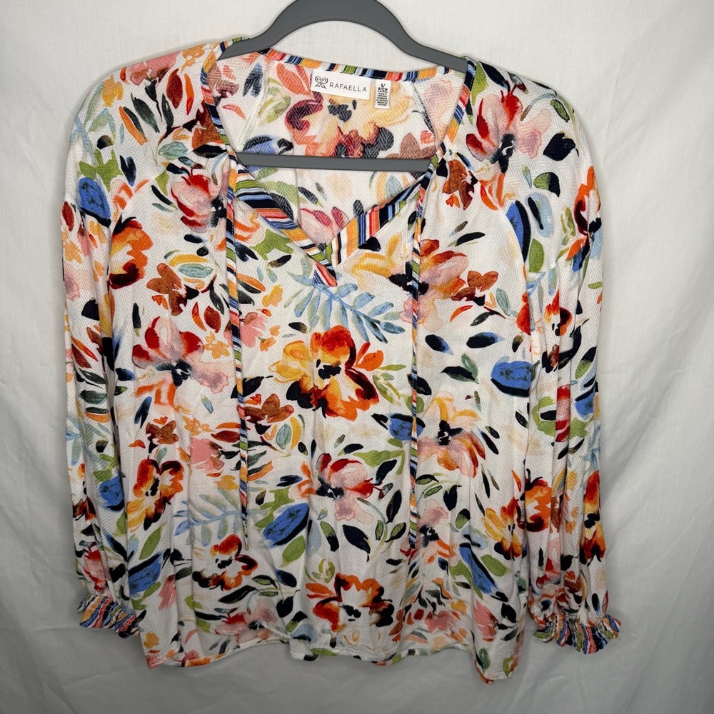 Rafaella Multicolor Floral Blouse